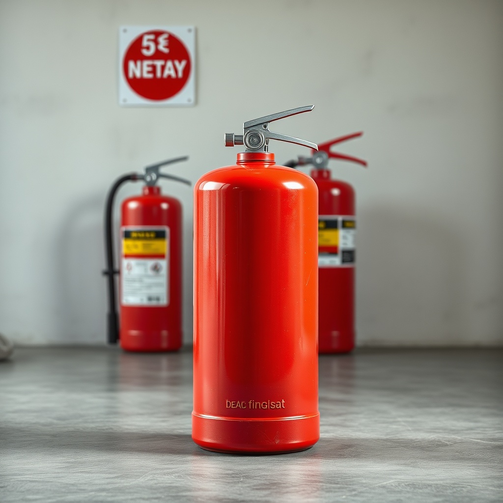 <clean photorealistic photo of a Koçtaş 6 kg tozlu yangın tüpü